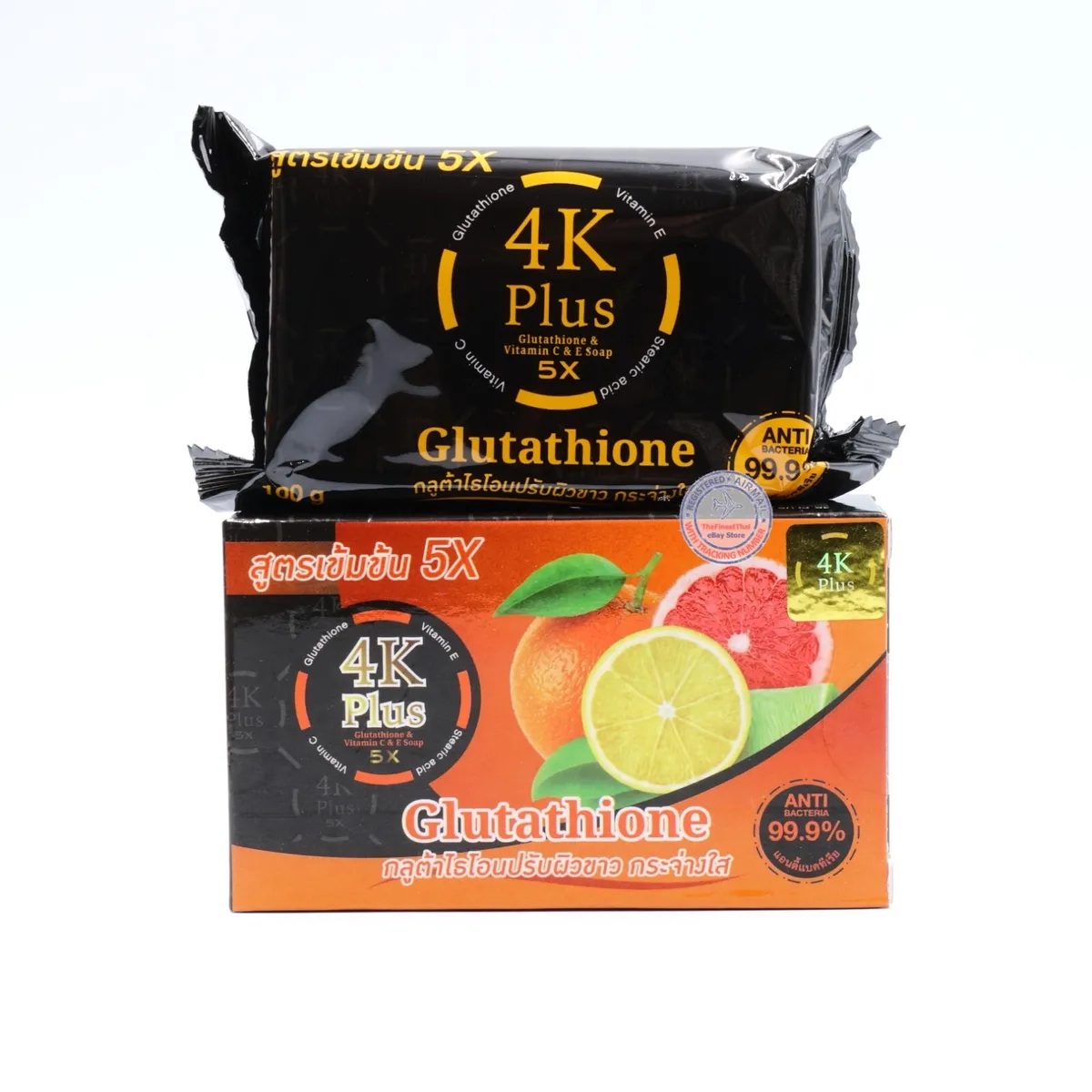 4K Plus 5X Glutathione and Vitamin C and E Soap 100gm